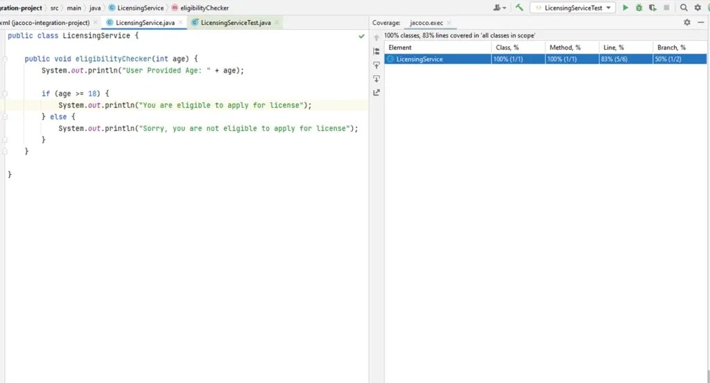 Interactive Jacoco Report in IntelliJ