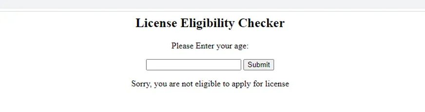 License Eligibility Application
