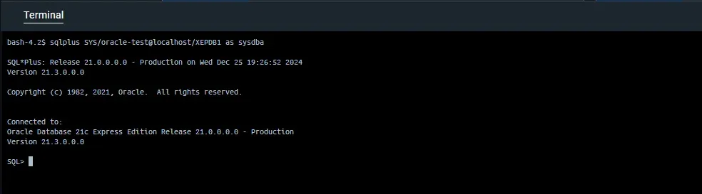 SQL Plus Connectivity